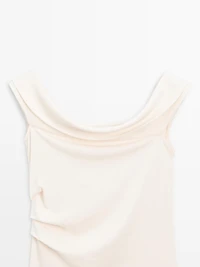 Draped top with knot detail