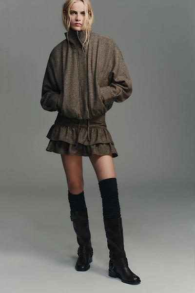 HERRINGBONE WOOL BLEND JACKET