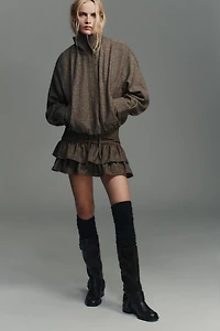 HERRINGBONE WOOL BLEND JACKET