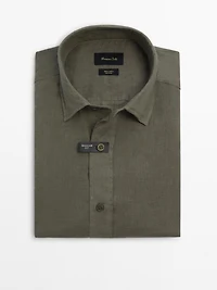 Regular fit 100% linen shirt