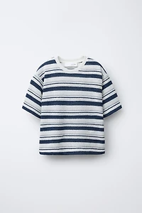 STRIPED KNIT T-SHIRT