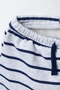 STRIPED FLEECE JOGGERS