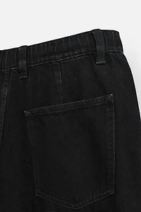 PLEATED WIDE FIT DENIM CHINO PANTS