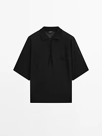 Flowing cape-style polo shirt