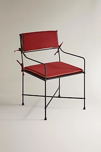 OUTDOOR WROUGHT IRON ARMCHAIR
