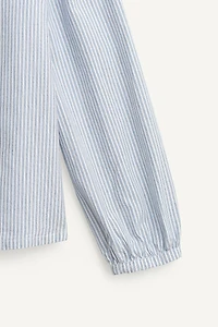 LIMITED EDITION STRIPED SHIRT WITH RUFFLE TRIM