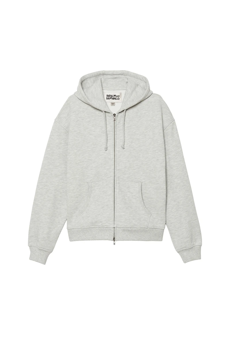 CROPPED FIT HOODIE WITH ZIP