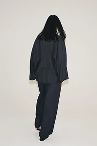 ZW COLLECTION WRAP SHIRT WITH FROG FASTENINGS