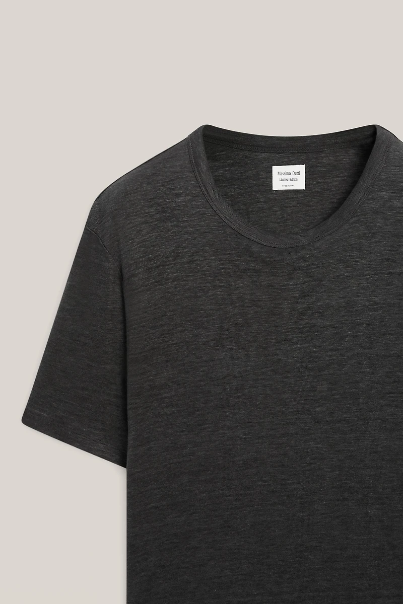 100% linen short sleeve T-shirt
