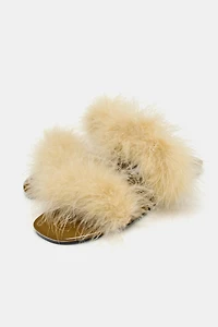 FEATHER STRAP SANDALS