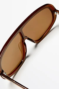 Oversized wrap sunglasses