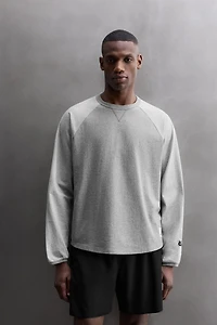 T-SHIRT COLOR BLOCK MANCHES LONGUES BRODÉ