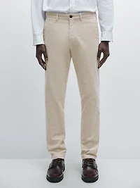 Slim fit corduroy trousers