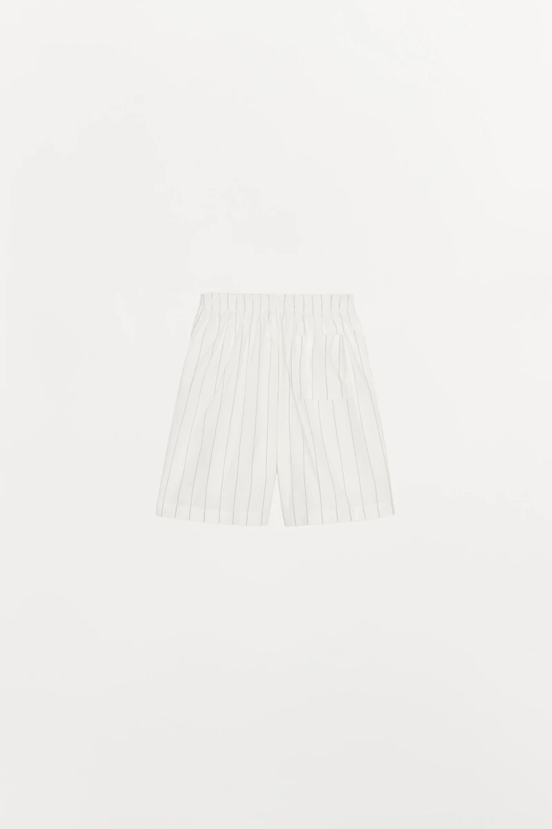 STRIPED BOXER PAJAMA SHORTS