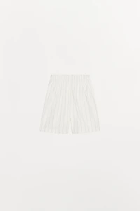 STRIPED BOXER PAJAMA SHORTS