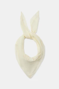 EMBROIDERED LACE BANDANA SCARF