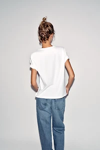 METALLIC SHORT SLEEVE T-SHIRT