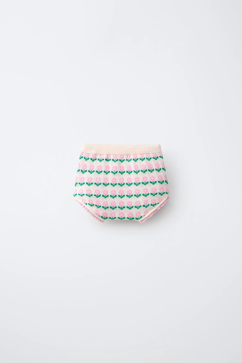 FLORAL JACQUARD KNIT PANTIES