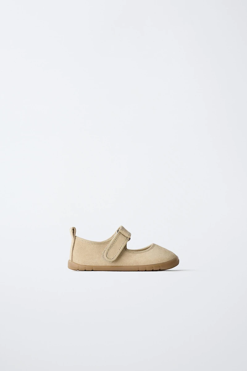 BALLERINES EN CUIR PIEDS NUS