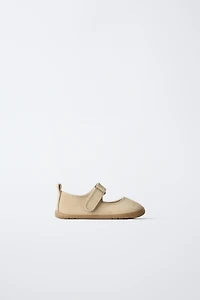 BALLERINES EN CUIR PIEDS NUS