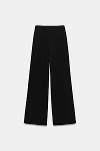 PANTALON DROIT EN CRÊPE À OUVERTURES