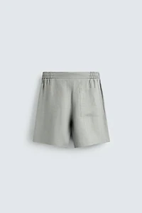 100% LINEN RELAXED FIT SHORTS