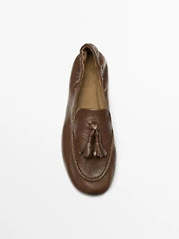 Leather tassel loafers