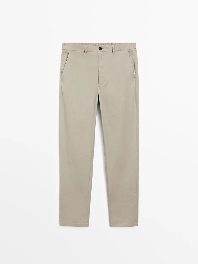 Semi-jogger fit trousers