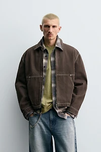 CONTRAST TEXTURED JACKET