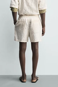 TEXTURED JACQUARD SHORTS