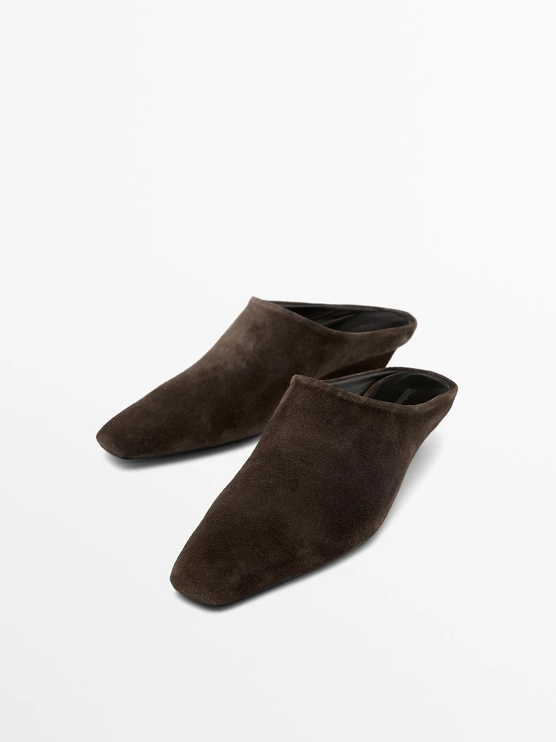 Wedge heel mules