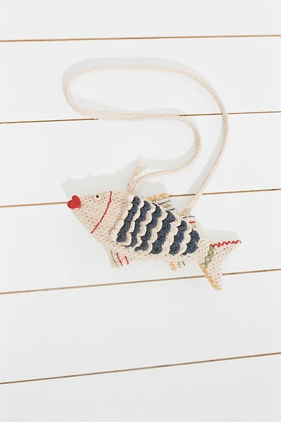 SAC BANDOULIÈRE POISSON EN CROCHET