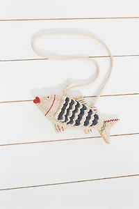 SAC BANDOULIÈRE POISSON EN CROCHET