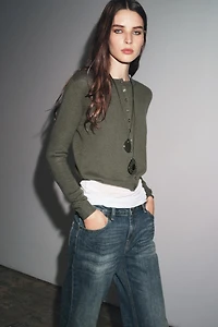100% CASHMERE CARDIGAN