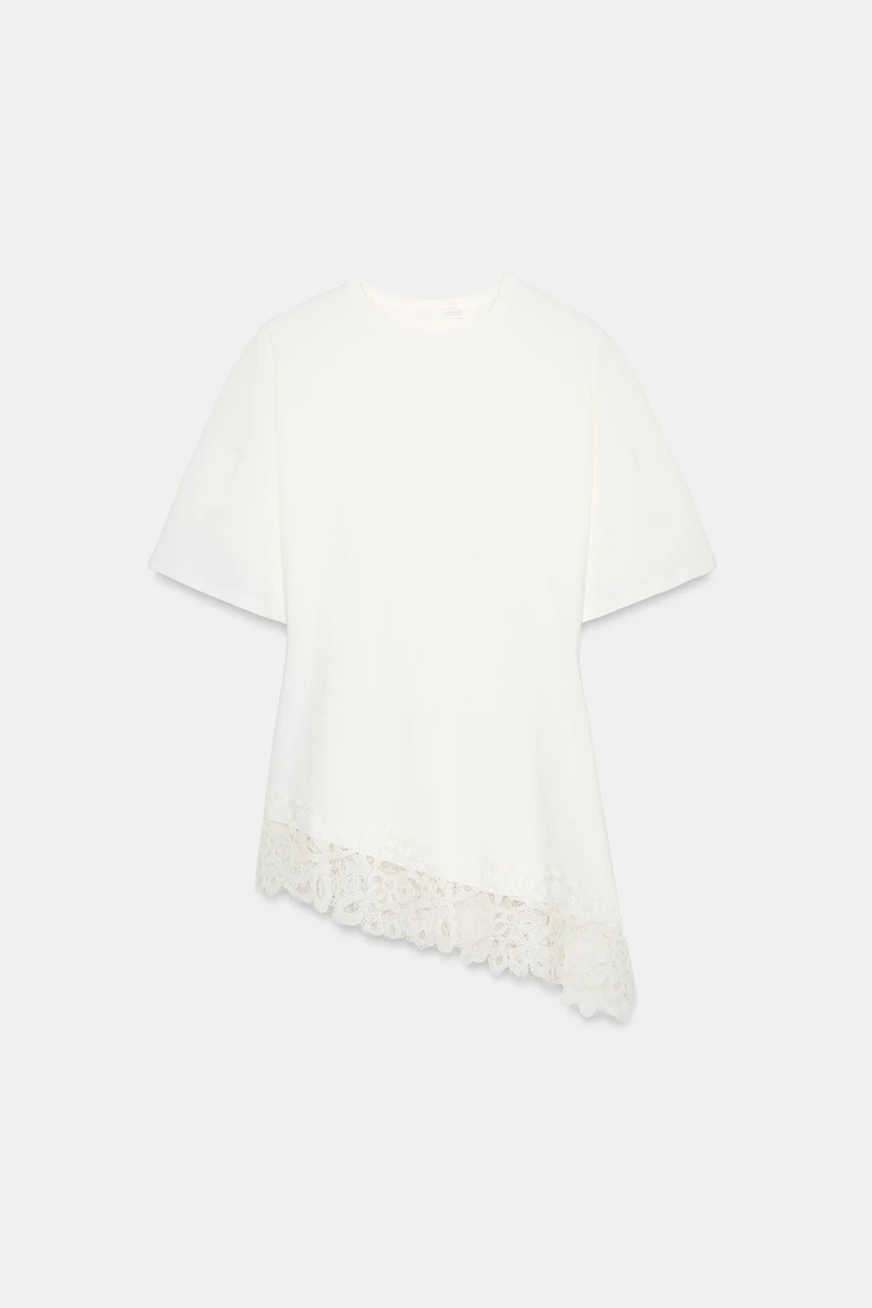 T-SHIRT HEAVY COTTON DENTELLE
