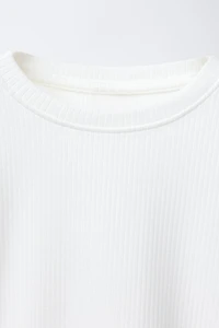 T-SHIRT CÔTELÉ UNI