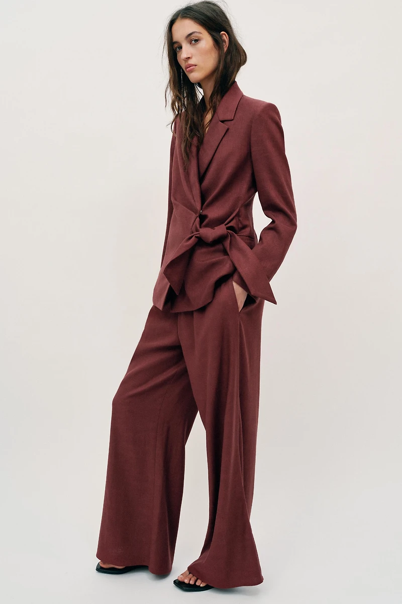 WIDE LEG LINEN PANTS