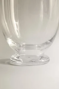 WAVY TRANSPARENT GLASS VASE