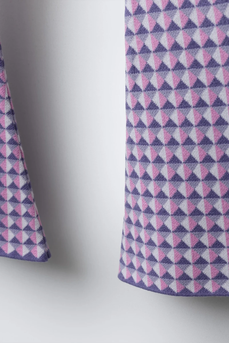 PANTALON ÉVASÉ EN MAILLE JACQUARD COLLECTION SKI