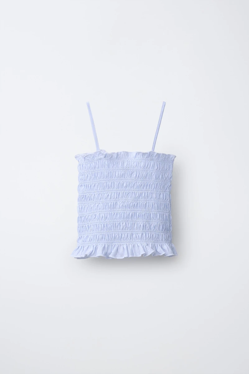 SMOCKED ELASTICIZED TOP