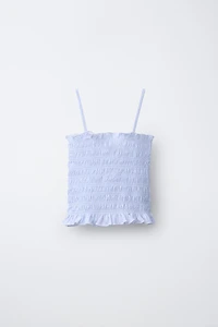 SMOCKED ELASTICIZED TOP