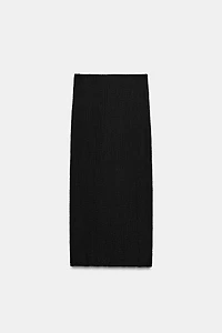 TEXTURED MIDI SKIRT