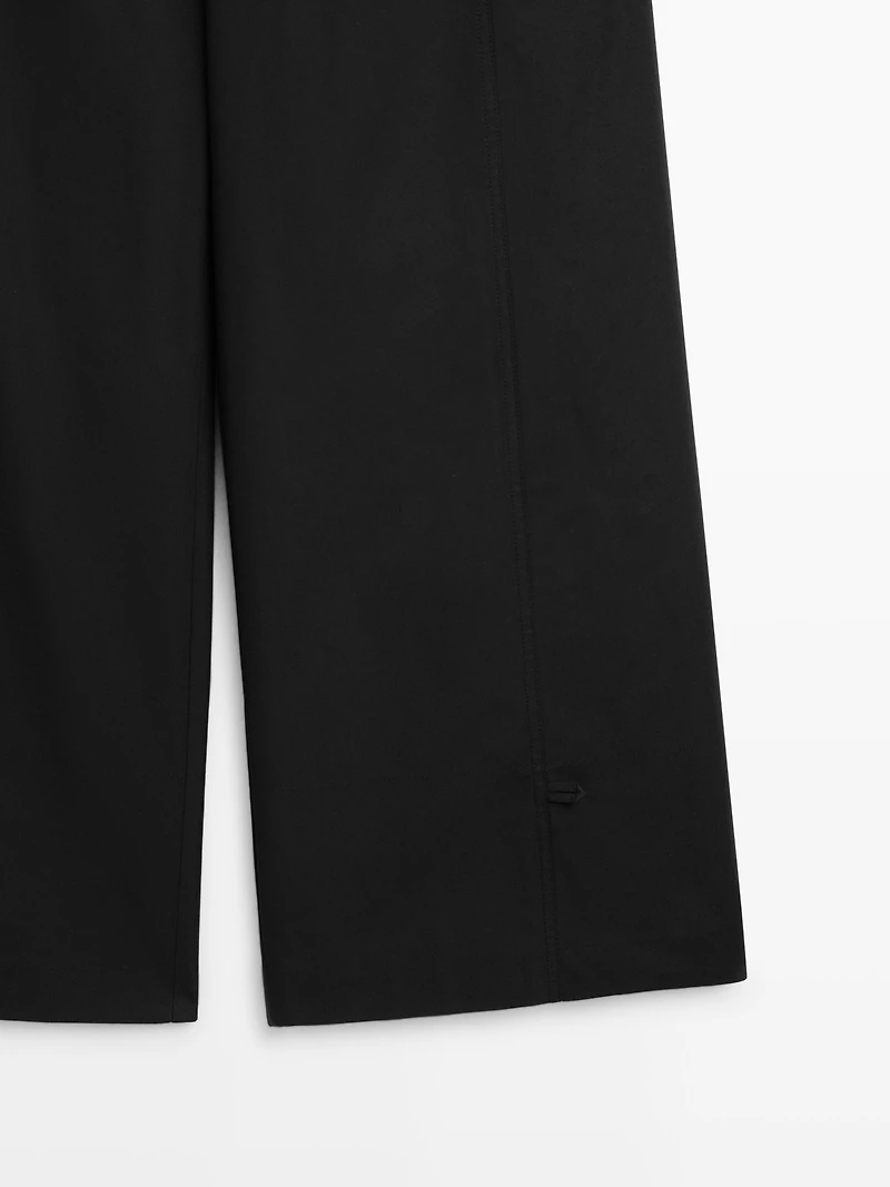 Pantalon en coton avec détails dans le bas