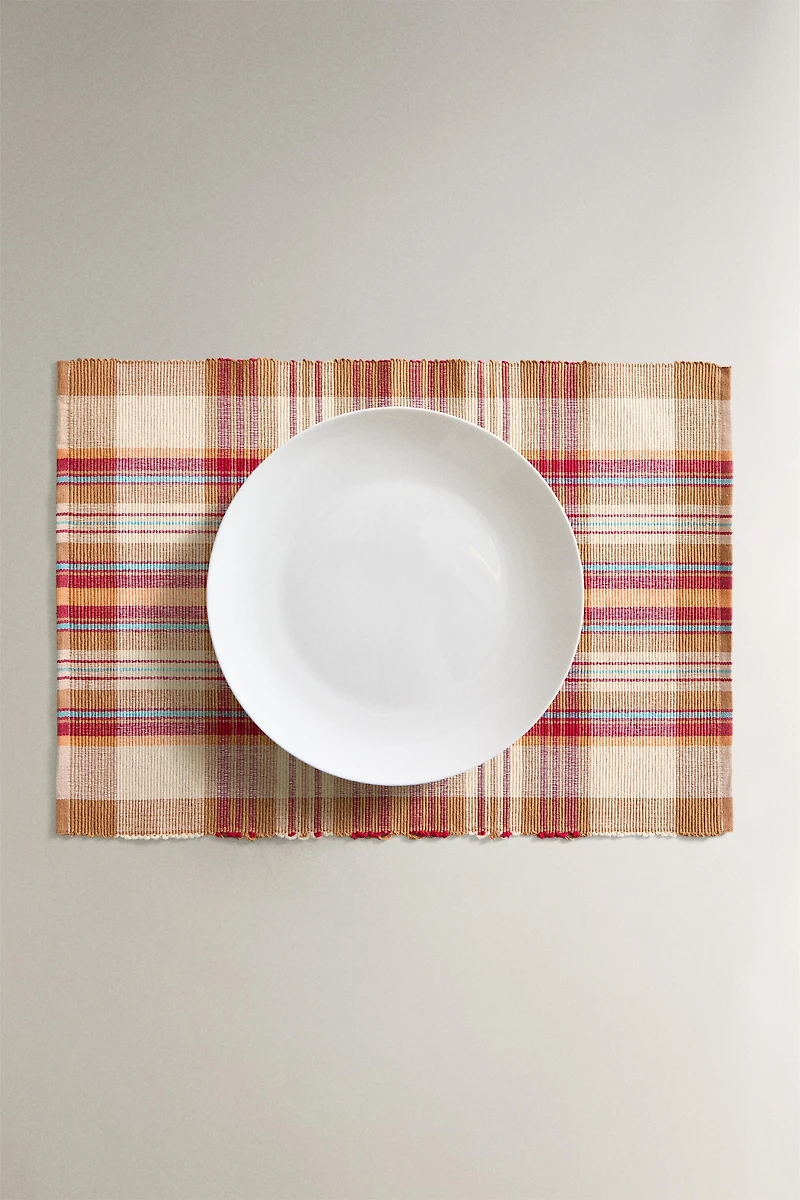 SET OF CHECK COTTON PLACEMATS (SET 2)