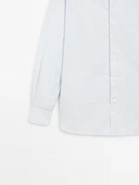 Chemise slim micro-rayures 100 % coton