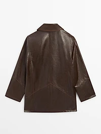Nappa leather jacket with pockets