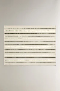 CONTRAST STRIPED BATH MAT
