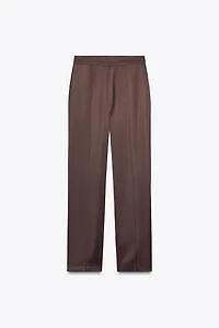 SATIN STRAIGHT LEG PANTS