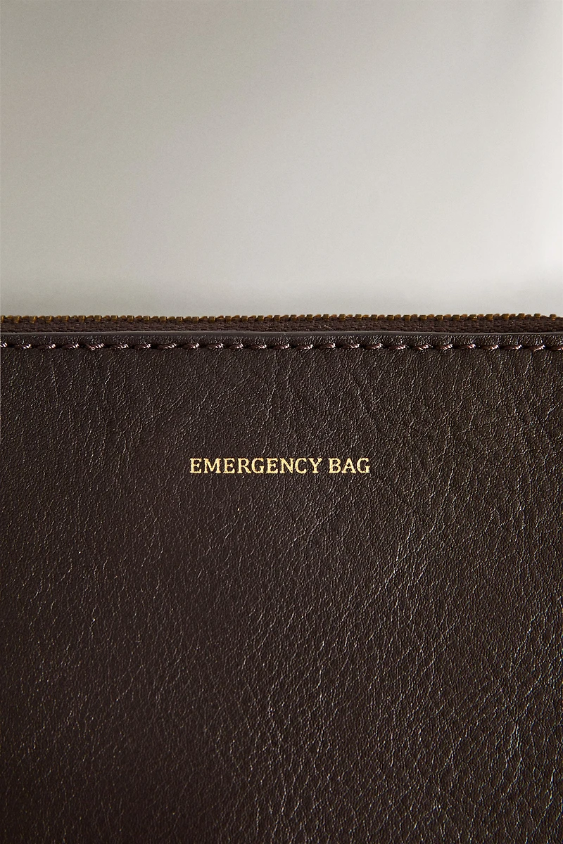 TROUSSE DE TOILETTE CUIR "EMERGENCY BAG"