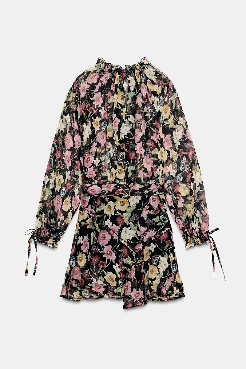 FLORAL PRINT MINI DRESS